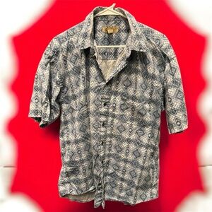 Casual Geometric Patterned Shirt for Men XL